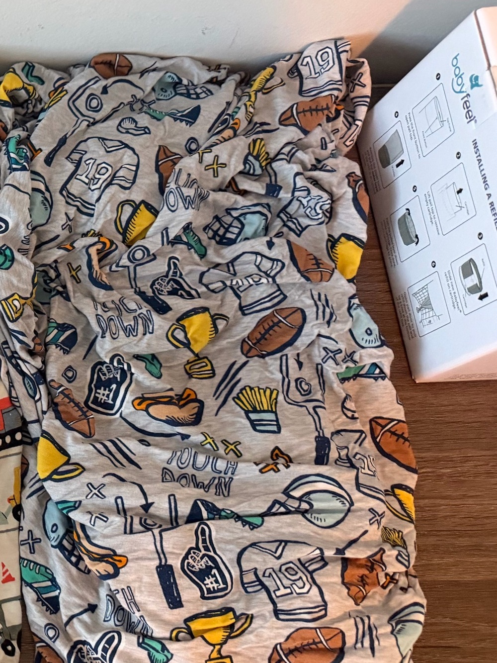 Little sleepies sports crib sheet